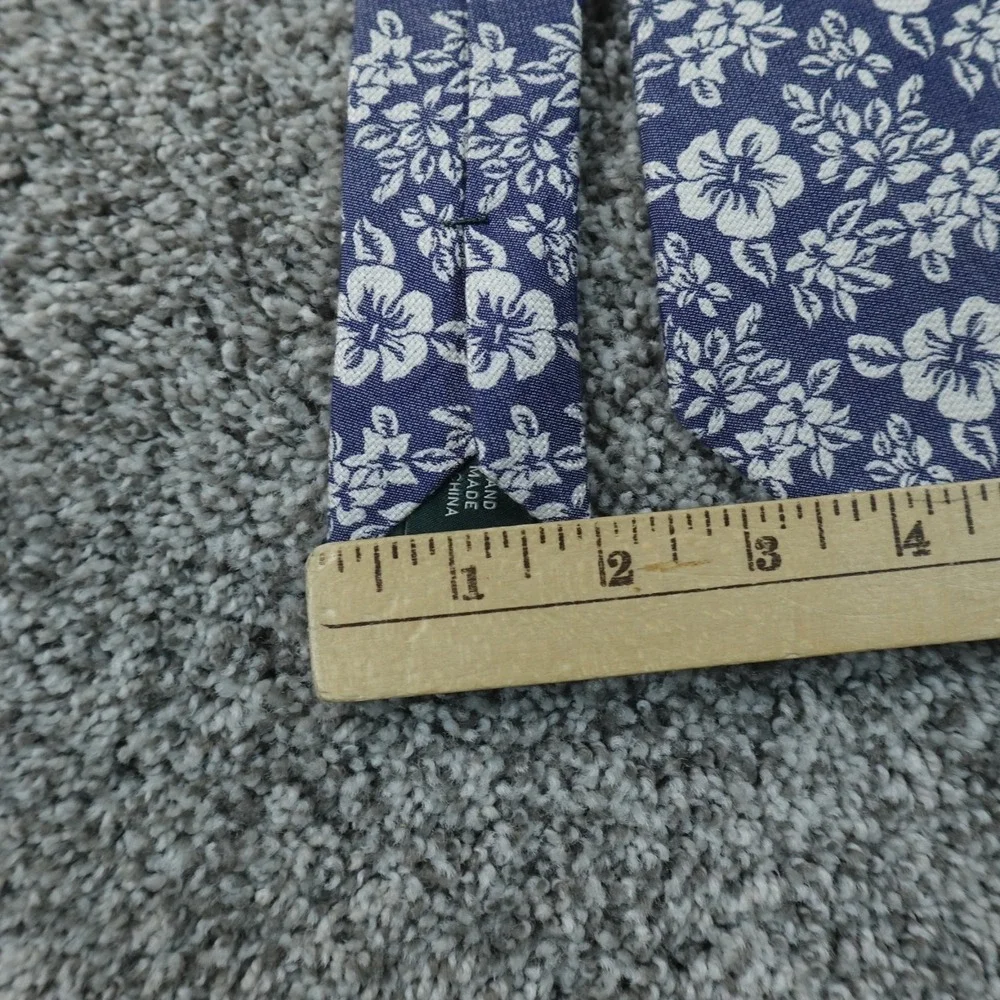 Ralph Lauren Neck Tie Mens Blue Floral Business Work Career Silk Blend Preppy